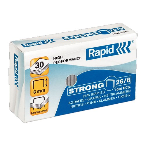 RAPID STAPLES 266MM BX1000 STRONG